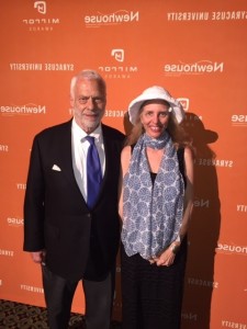 June 11, 2015- Nadine Epstein and contributing writer Wesley G. Pippert in New York City at The Mirror Awards honoring excellence in media industry reporting. (Wes' story "The Adelson Effect" was a finalist.)