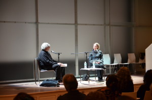 Alan Cheuse and Joyce Carol Oates discussed fiction-writing at the Moment Magazine-Karma Foundation Short Fiction Contest awards ceremony, at the Jewish Museum of New York on November 14th.