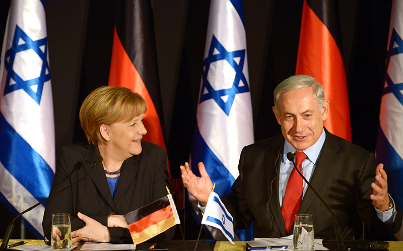 German Chancellor Angela Merkel with Israeli Prime Minister Benjamin Netanyahu in Jerusalem this year.