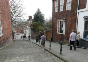 Steep Hill, the old Jewish quarter of Lincoln, today